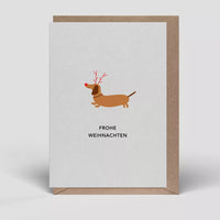 Frohe Weihnachten Dachshund | Christmas Card
